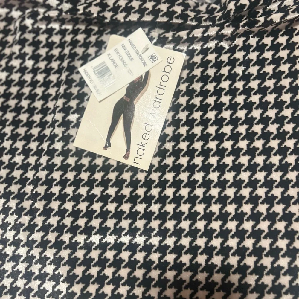 Naked Wardrobe Black and White Mini Skirt XL NWT - Picture 2 of 5